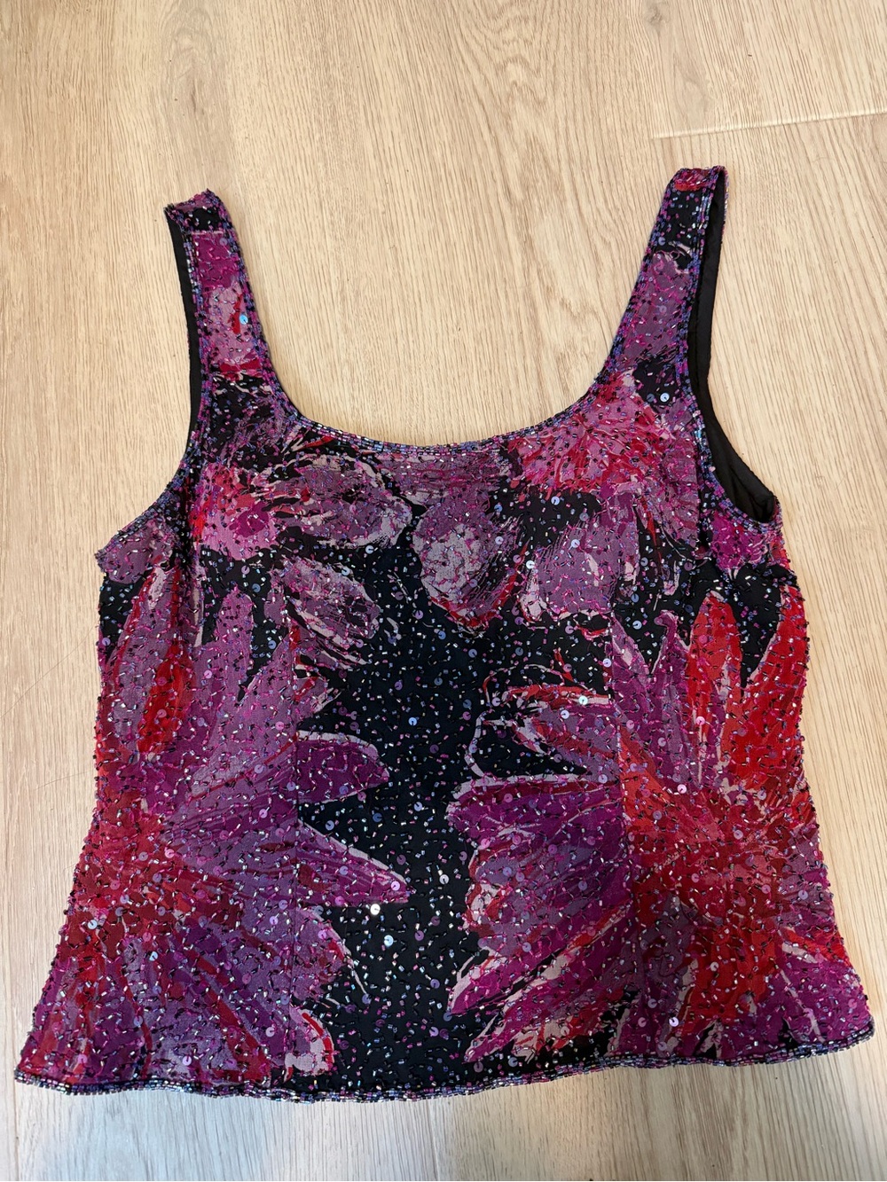 Cecily Brown Black Lined Garment with Beaded Trim